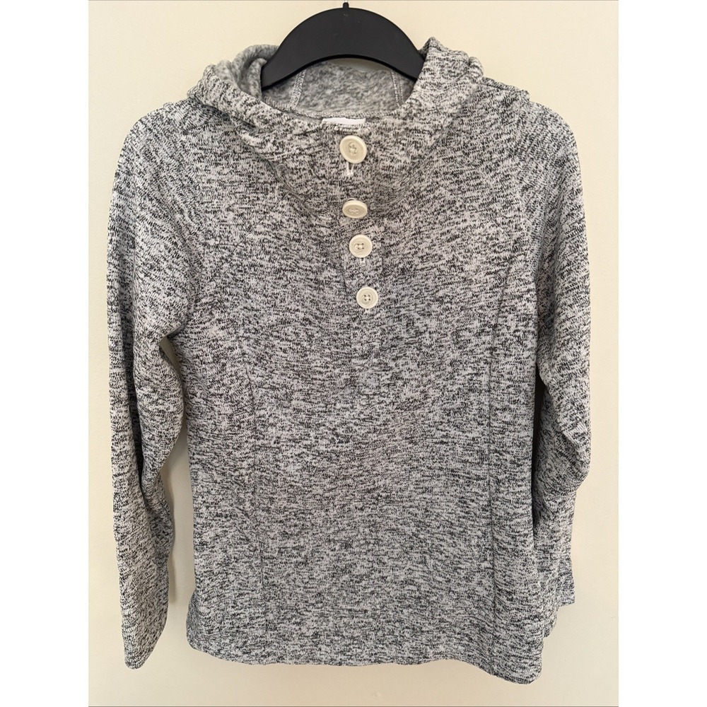 COLUMBIA‎ Women's Small Soft Hoodie 1/4 Button Sweatshirt Sweater Gray